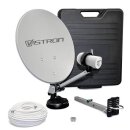 Camping-Sat-Anlage im Koffer HDTV Vistron CK1 mit 20m Koaxkabel LNB und Kompass